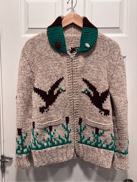 Sweaters - Vintage 1950’s Mary Maxim Wild Duck Wool Sweater